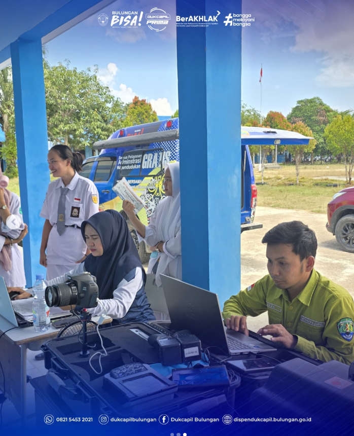Dukcapil Bulungan ‘Sasar’ Sekolah: Perekaman KTP-el dan Dokumen Kependudukan di SMAN 1 Tanjung Palas Timur