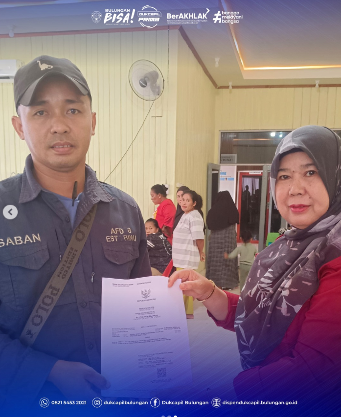 Dukcapil Bulungan Sasar Desa Binai: Jemput Bola Akta dan Dokumen Kependudukan di Tanjung Palas Timur