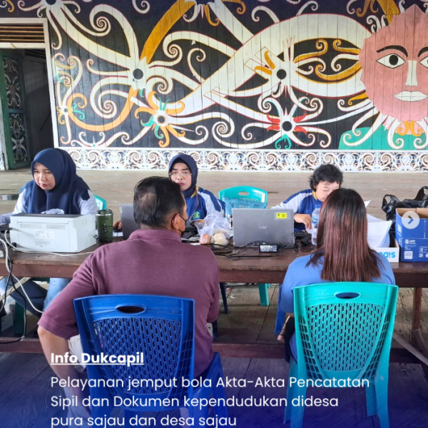 Dekat dengan Warga, Dukcapil Bulungan Jemput Bola Layanan Akta dan Dokumen Kependudukan di Desa Pura Sajau