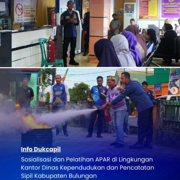 Dukcapil Bulungan Gandeng Damkar Gelar Pelatihan APAR: Jaga Data Kependudukan dari Ancaman Kebakaran